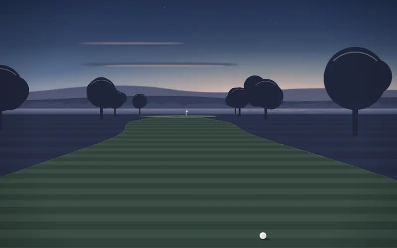 Illustration einer Golflandschaft; keine Fotografie dieses Platzes.