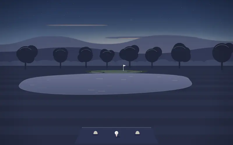 Illustration einer Golflandschaft; keine Fotografie dieses Platzes.