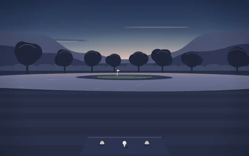Illustration einer Golflandschaft; keine Fotografie dieses Platzes.