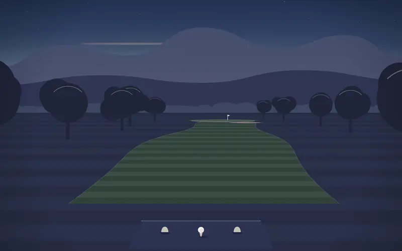 Illustration einer Golflandschaft; keine Fotografie dieses Platzes.