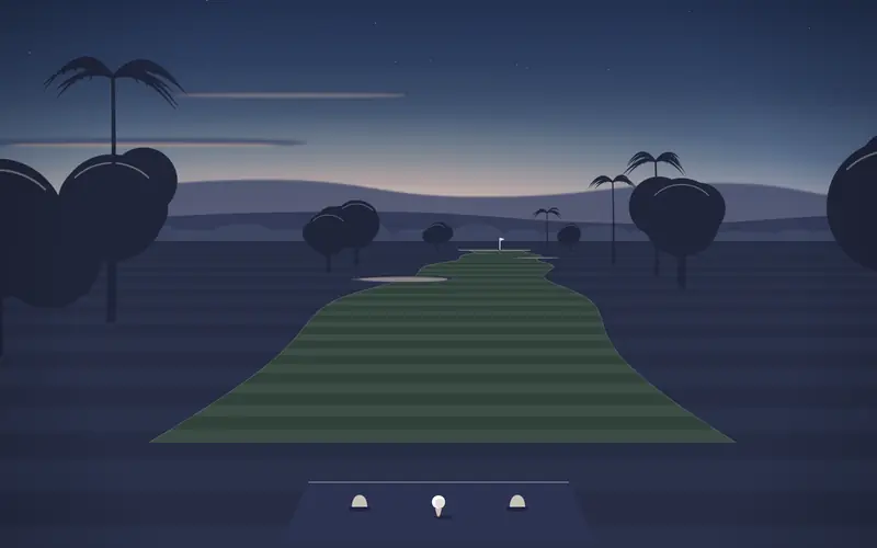 Illustration einer Golflandschaft; keine Fotografie dieses Platzes.